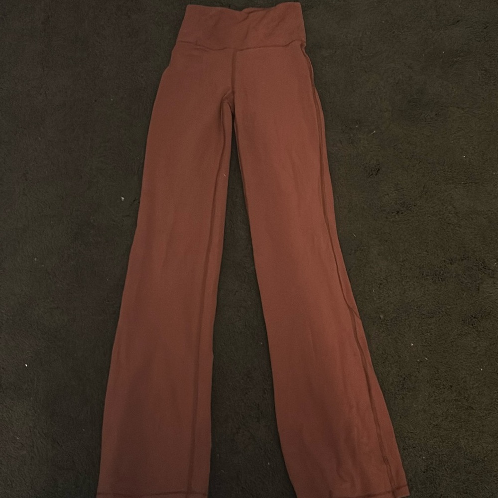 Brown flare leggings